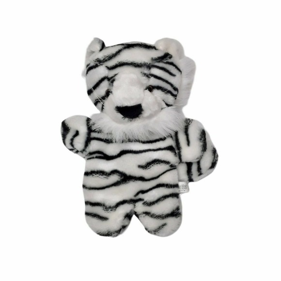 White Tiger Hand Puppet Rhode Island Novelty Plush 10" Pretend Play Theater - Picture 1 of 4